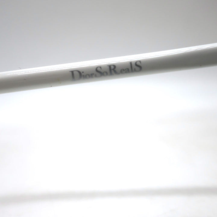 Christian Dior DiorSoRealS Studded Mirrored Brow Bar Sunglasses White 85LDC 59mm