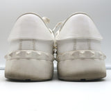 Valentino Rockstud Untitled Open Sneakers White Leather Size 39