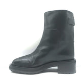 Jimmy Choo Brooklyn Moto Boots Black Leather Size 38.5