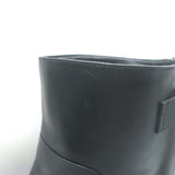 Jimmy Choo Brooklyn Moto Boots Black Leather Size 38.5