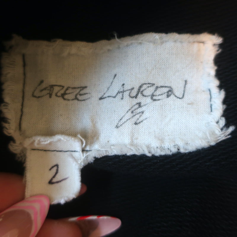 Greg Lauren Hero Hoodie Sweatshirt with Cape Black Size 2