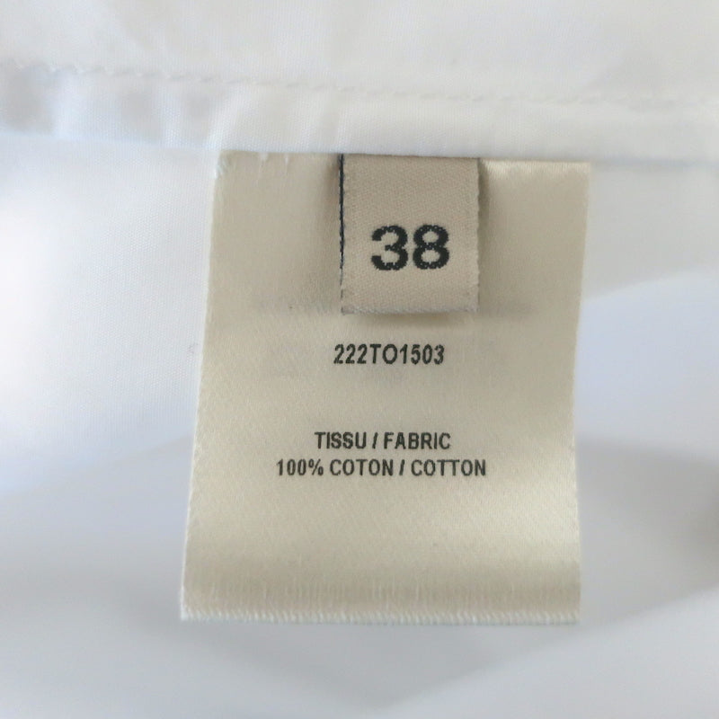 Alexandre Vauthier Button Down Wrap Shirt White Size 38 Padded Shoulder Top