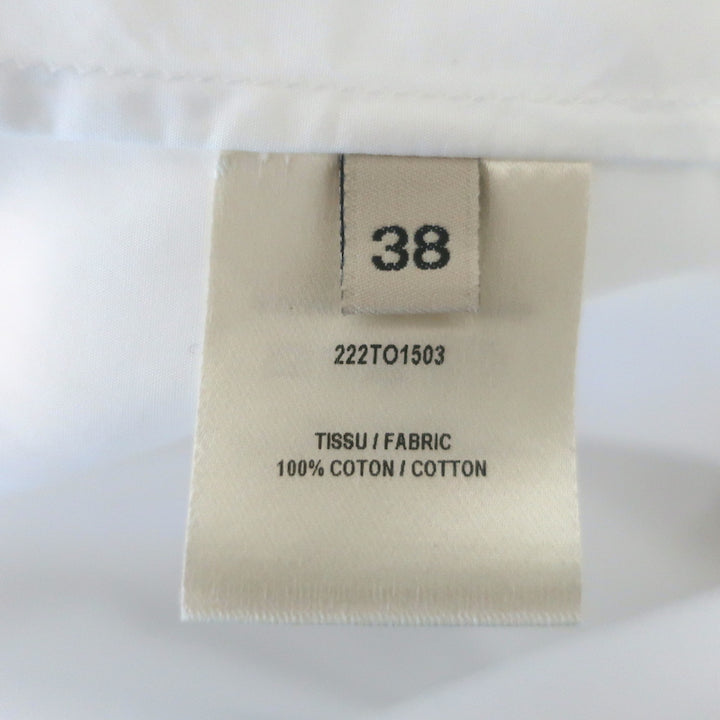 Alexandre Vauthier Button Down Wrap Shirt White Size 38 Padded Shoulder Top