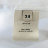 Alexandre Vauthier Button Down Wrap Shirt White Size 38 Padded Shoulder Top