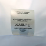 Alexandre Vauthier Button Down Wrap Shirt White Size 38 Padded Shoulder Top