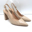 Gianvito Rossi Agata 85 Slingback Pumps Nude Leather Size 41 Pointed Toe Heels