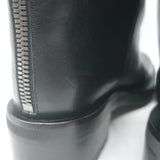 Jimmy Choo Brooklyn Moto Boots Black Leather Size 38.5