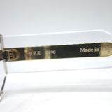 SEE 4490 Rectangular Sunglasses Crystal Clear/Blue 56mm