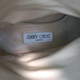 Jimmy Choo Brooklyn Moto Boots Black Leather Size 38.5