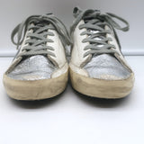 Golden Goose Superstar Private Edition Sneakers White & Silver Leather Size 35