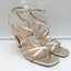 Christian Dior Rhodes Swirl Heel Sandals Gold Metallic Leather Size 36