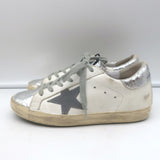Golden Goose Superstar Private Edition Sneakers White & Silver Leather Size 35