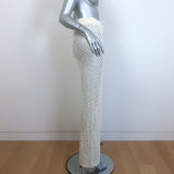 Monday Swimwear Athens Crochet Pants Ivory Cotton-Blend Size Small NEW