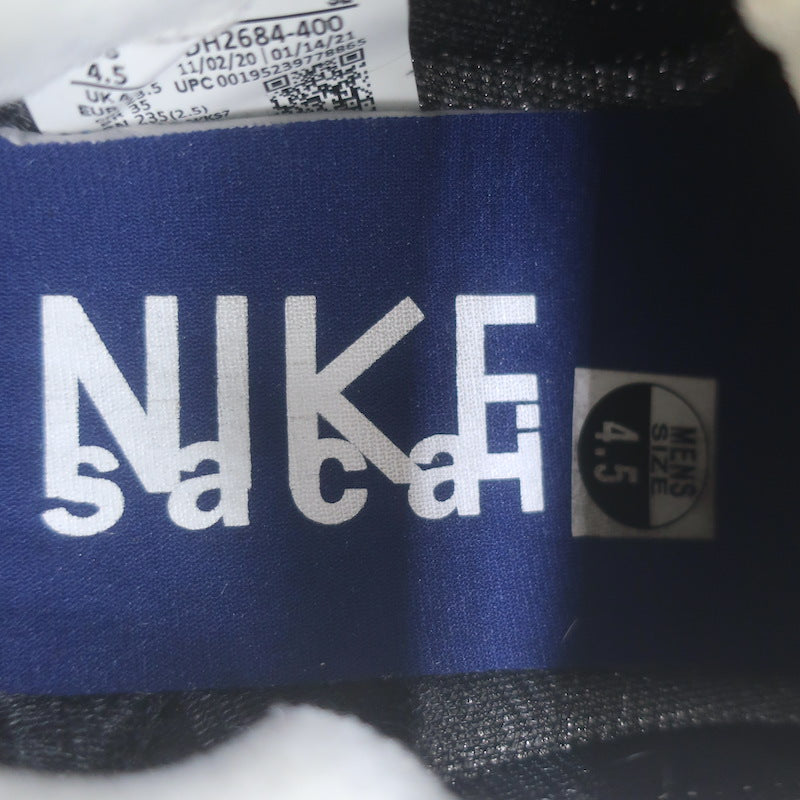 Nike x Sacai x Fragment Design LD Waffle Sneakers Navy Size 4.5