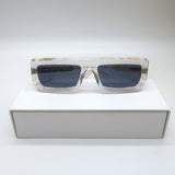 SEE 4490 Rectangular Sunglasses Crystal Clear/Blue 56mm