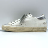 Golden Goose Superstar Private Edition Sneakers White & Silver Leather Size 35