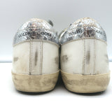 Golden Goose Superstar Private Edition Sneakers White & Silver Leather Size 35