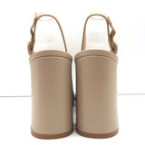 Gianvito Rossi Agata 85 Slingback Pumps Nude Leather Size 41 Pointed Toe Heels