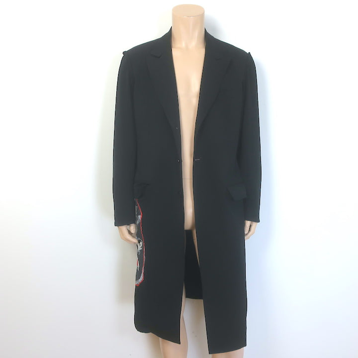 Yohji Yamamoto Pour Homme 17AW Times Are Changin Coat Black Wool Size 3