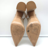 Gianvito Rossi Agata 85 Slingback Pumps Nude Leather Size 41 Pointed Toe Heels