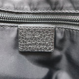 Gucci GG Monogram Double Buckle Flap Messenger Bag Black Nylon