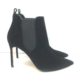 Manolo Blahnik Tungade Ankle Boots Black Suede Size 41 Pointed Toe Booties