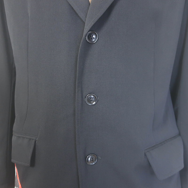 Yohji Yamamoto Pour Homme 17AW Times Are Changin Coat Black Wool Size 3