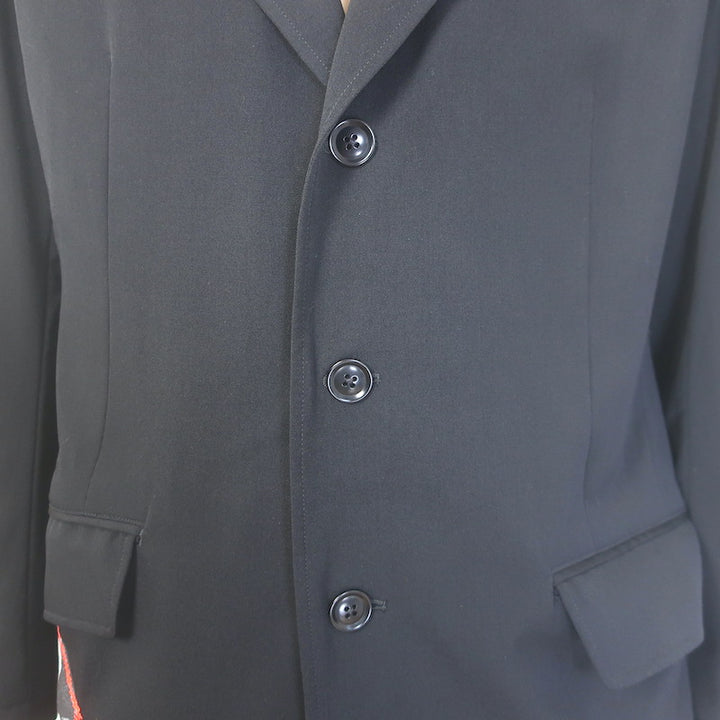 Yohji Yamamoto Pour Homme 17AW Times Are Changin Coat Black Wool Size 3