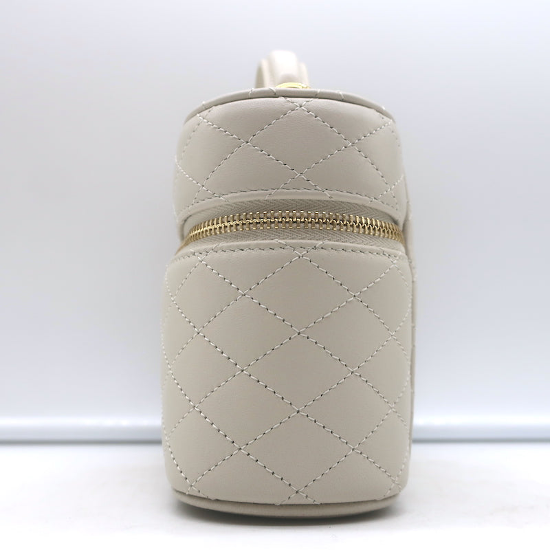 Saint Laurent Gaby Vanity Bag Ecru Quilted Leather Mini Crossbody