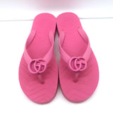 Gucci Pascar GG Marmont Platform Flip Flop Sandals Pink Size 38