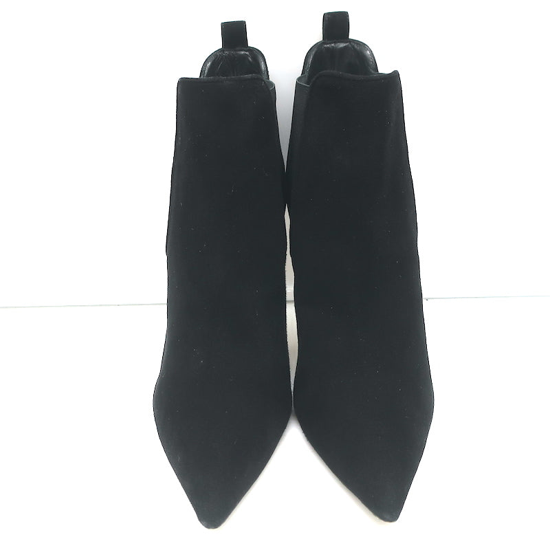Manolo Blahnik Tungade Ankle Boots Black Suede Size 41 Pointed Toe Booties