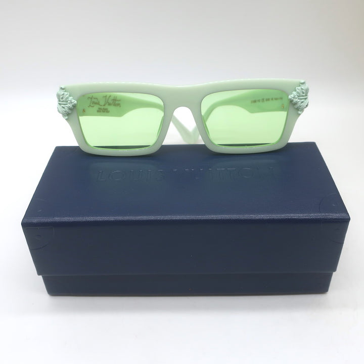 Louis Vuitton Montgomery Square Sunglasses Seafoam Z1328E 91Z 53mm