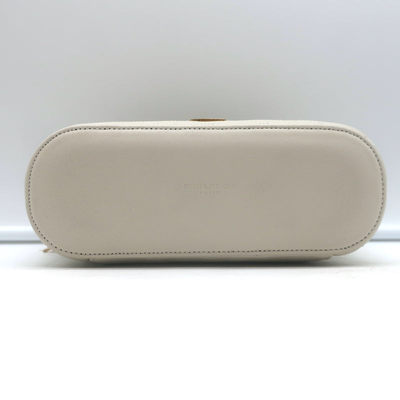 Saint Laurent Gaby Vanity Bag Ecru Quilted Leather Mini Crossbody
