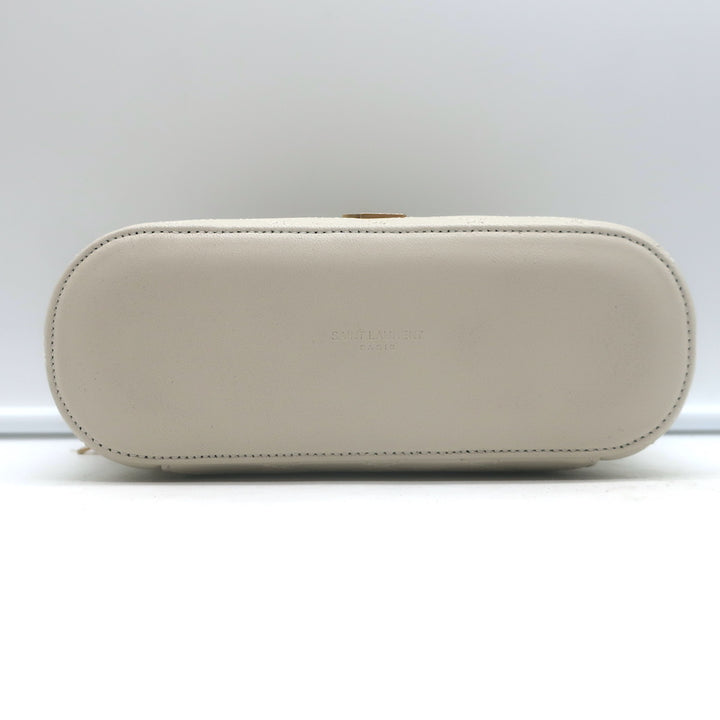 Saint Laurent Gaby Vanity Bag Ecru Quilted Leather Mini Crossbody