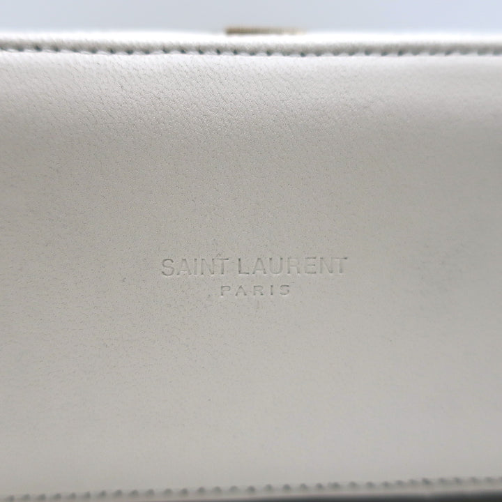 Saint Laurent Gaby Vanity Bag Ecru Quilted Leather Mini Crossbody