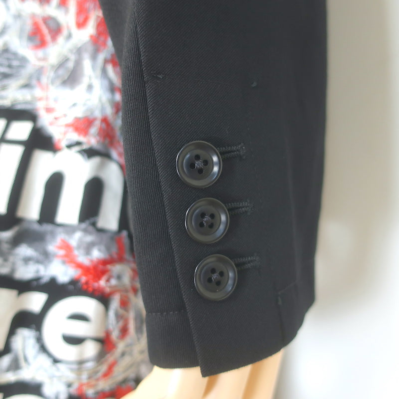 Yohji Yamamoto Pour Homme 17AW Times Are Changin Coat Black Wool Size 3