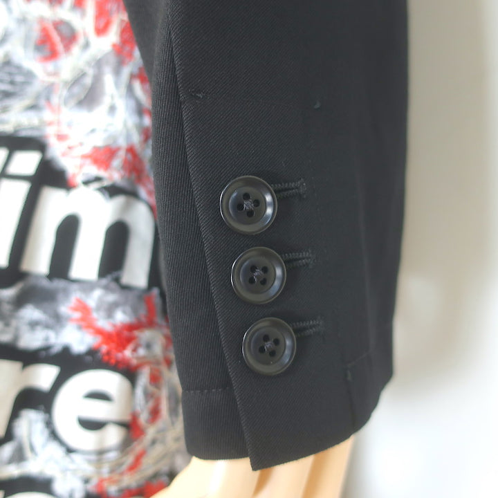 Yohji Yamamoto Pour Homme 17AW Times Are Changin Coat Black Wool Size 3