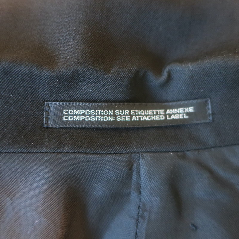 Yohji Yamamoto Pour Homme 17AW Times Are Changin Coat Black Wool Size 3