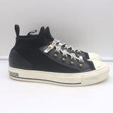 Christian Dior Walk'n'Dior High Top Sneakers Black Leather-Trim Knit Size 41