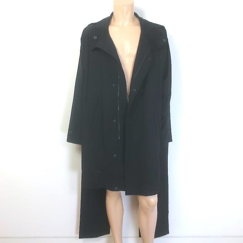 Yohji Yamamoto Pour Homme Scarf Coat Black Wool Size 4