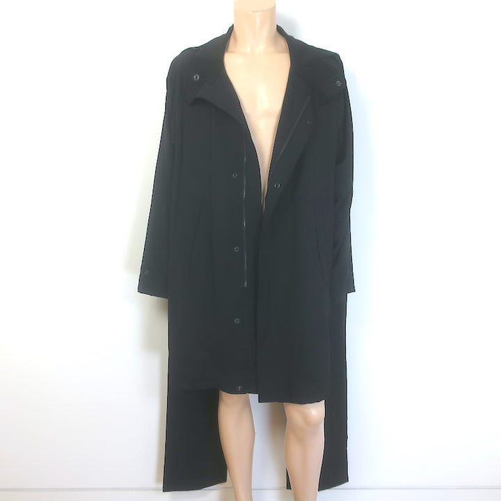 Yohji Yamamoto Pour Homme Scarf Coat Black Wool Size 4