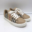 Burberry Vintage Check and Leather Low Top Sneakers Archive Beige Size 35.5