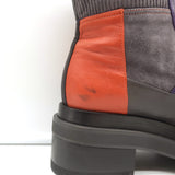 Pierre Hardy Platform Lace-Up Ankle Boots Nevada Gray Suede & Leather Size 41