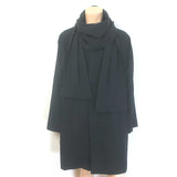 Yohji Yamamoto Pour Homme Scarf Coat Black Wool Size 4