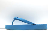 Gucci Pascar GG Marmont Platform Flip Flop Sandals Blue Size 38