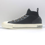 Christian Dior Walk'n'Dior High Top Sneakers Black Leather-Trim Knit Size 41