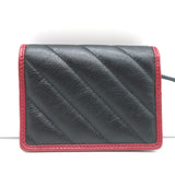 Gucci Torchon GG Marmont Card Case Wallet Black Diagonal Matelasse Leather