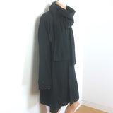 Yohji Yamamoto Pour Homme Scarf Coat Black Wool Size 4