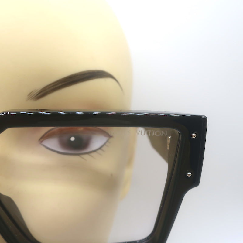 Louis Vuitton Swarovski Crystal Cyclone Glasses Black/Clear Z1790E 7MX NEW
