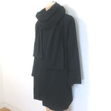 Yohji Yamamoto Pour Homme Scarf Coat Black Wool Size 4
